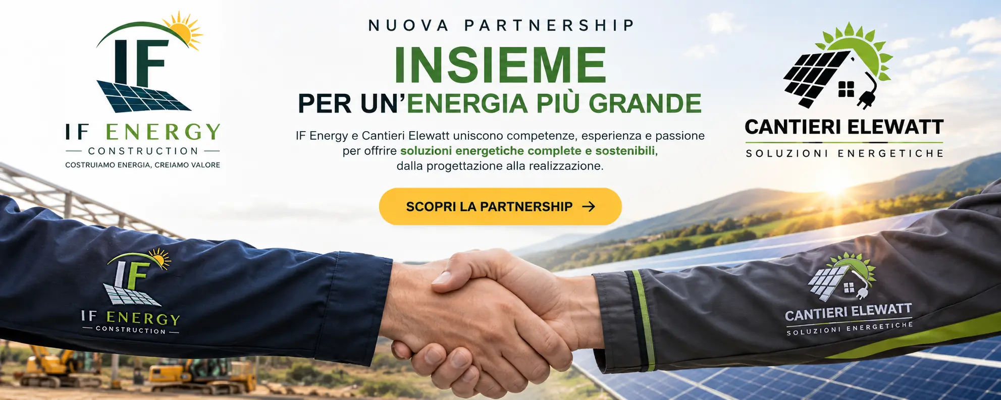 Partnership tra Cantieri Elewatt Energia e IF Energy per soluzioni energetiche sostenibili